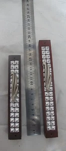 Wooden Mezuzah Case handmade art iron combined peel mezuzah to a size of15cm No5 - Picture 1 of 5