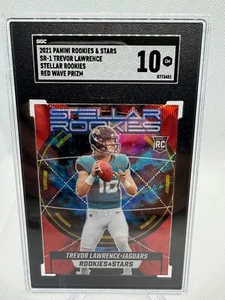 Trevor Lawrence 2021 Stellar Rookies Red Wave Prizm SGC 10 GEMA JAGUARS RC 🔥🔥 - Imagen 1 de 2