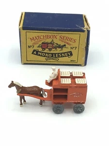 Matchbox 7a Horse Drawn Milk Float, White Driver, MW in Type B1 Box, Ref No 1 - Picture 1 of 8