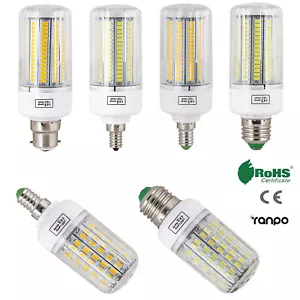 E27 E14 E12 B22 LED Corn Light Bulb SMD Lamp Incandescent 20W - 160W 110 220V - Picture 1 of 25
