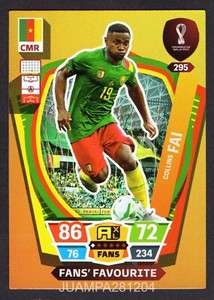 COLLINS FAI FANS #295 CAMEROON CHROME CARD FIFA WORLD CUP QATAR 2022 SANDWICHES