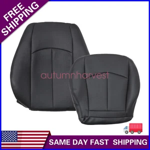 2PCS Driver Replacement Seat Cover Black For 2003-09 Mercedes Benz W211 E-Class - Picture 1 of 16