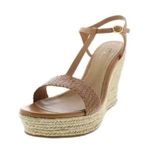 Ugg Womens Fitchie II Leather Sandals Open Toe Espadrilles Wedges Size 11W - Picture 1 of 11