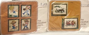 Lot Of 2 Creative Circle Kits #0306 & #130 Needlepoint 1977 & 1987 New Sealed - Picture 1 of 5