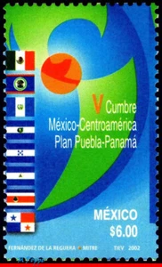 2286 MEXICO 2002 5th MEXICO-CENTRAL AMERICAN SUMMIT, FLAGS, MI# 2994, MNH - Picture 1 of 2