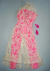 Mod Era Barbie Doll JUMP INTO LACE #1823 Hot Pink Lacy Jumpsuit Mattel 1968 - Bild 1 von 6