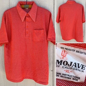 Vintage Mojave Of Californa Polo Shirt With Chest Pocket XL 60s 70s Mod Hippy - Picture 1 of 12
