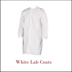 Abrigos de laboratorio desechables, blancos, PP y MP, muñecas elásticas, sin bolsillo tamaño: S - 4XL - Imagen 1 de 1