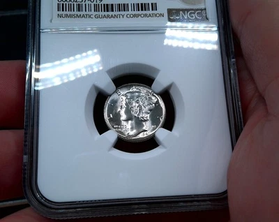 1941 S Mercury Dime - RARE+ RPM FS-502 MDS - TOP POP NGC MS66FB - Blazing Beauty - Image 1 of 4
