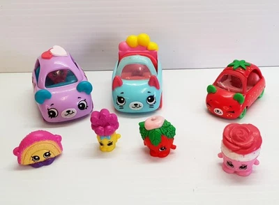 Shopkins Metal Strawberry Cutie Cars & Assorted Shoppie Figures (Moose Toys) - image 1 of 4