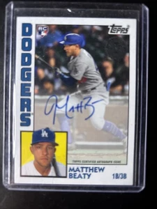 2019 TOPPS UPDATE MATTHEW BEATY 84A-MBE ROOKIE 1984 35° ANNIVERSARIO AUTO - Foto 1 di 2