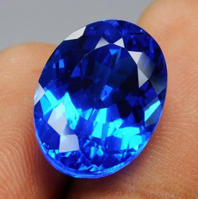 Certified 10.55Ct Natural Unheated Cobalt Blue Spinel Flawless Oval Cut Gemstone - Image 1 of 4