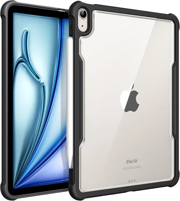 Funda trasera híbrida Fintie para iPad Air 11 pulgadas M3 (2025) / M2 (2024), negra  Foto 1 de 4