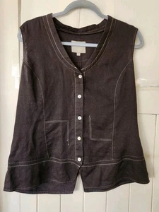 Yarra Trail womens linen vest size 16 - Picture 1 of 2