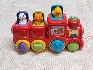 VTech Pop & Sing Animal Train Push Pull Baby and Toddler Toy New batteries - Picture 1 of 5