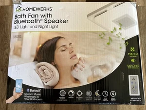 Homewerks 7130-13-BT Weiß LED Bad Abluft Ventilator Schalter + Schrauben fehlt (R) - Bild 1 von 3