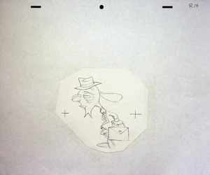 The Ren & Stimpy Show S2 EP12 Production Hand-Drawn Stimpy's First Fart Pencil - Bild 1 von 2