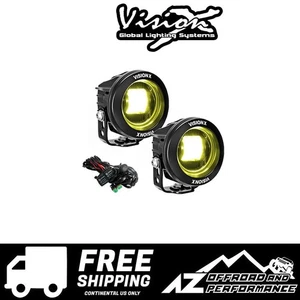 Vision X 3″ Round CG2 SAE LED Light Cannon Kit PAIR Yellow 4320 Lumens 40W 3.33A - Picture 1 of 5