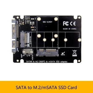 2.5" SATA III to M.2 NGFF Key B / mSATA SSD Converter Adapter Card - Picture 1 of 5