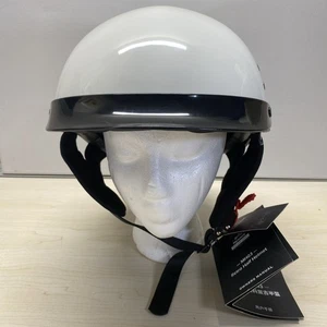 Myamis MH03 S Small White Retro Half Helmet Motorcycle Men Women Adults DOT - Picture 1 of 12