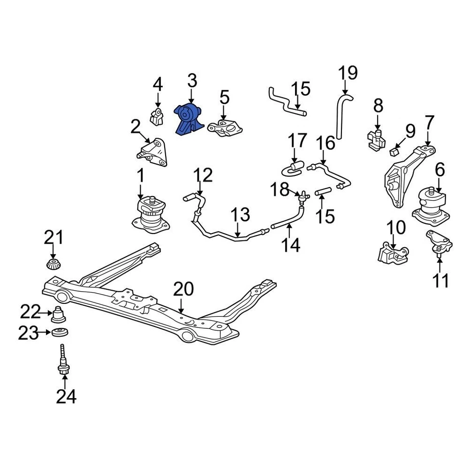 For Acura TL 2002-2003 Acura 50820S3MA81 Engine Mount Foto 1 de 3