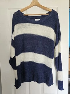 Suéter Mud Pie M/L Rayas Azules y Blancas - Imagen 1 de 3