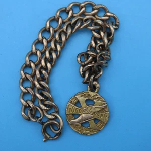 VINTAGE 1/10 10k GF Gold filled GOODYEAR TIRES  Pendant Bracelet Charm 1960's? - Picture 1 of 3
