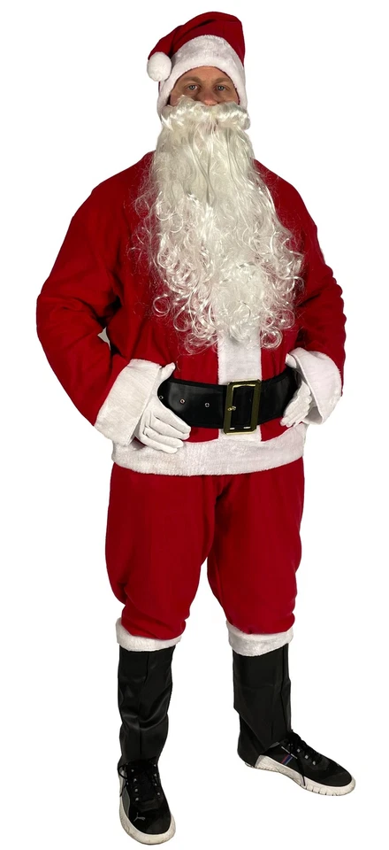 PARTYPINGO 9 in 1 Nikolauskostüm - Größe S-XXXL - Weihnachtsmann Kostüm Verkleidung