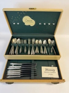 Vintage 65 Piece Oneida Community EVENING STAR Silverplate Flatware Set in Box - Picture 1 of 21