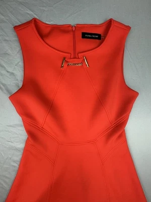 Ivanka Trump Sleeveless Fit & Flare Coral Dress Size 8 Casual/Career Orange/Red - Image 1 of 4