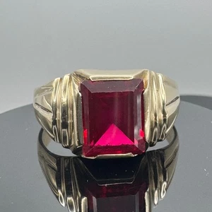 Anillo de oro macizo de 10k / 7,21 gramos / 13,33 mm de ancho / tamaño 15 - Imagen 1 de 11