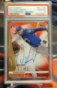 Orlando Arcia 2017 Topps Finest Rookie Auto Red Refractor /5 PSA 10 - Picture 1 of 1