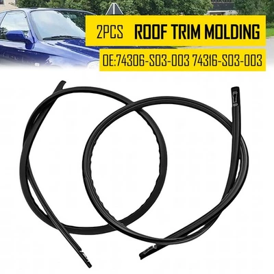 Pair Door Top Roof Side Molding Left & Right Side Fits For Honda Civic 1996-2000 - Imagem 1 de 4