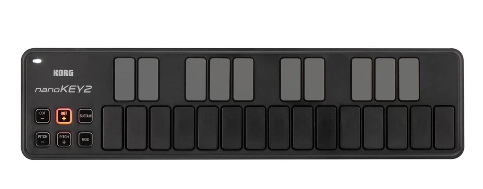 Korg Nanokey2 Slimline USB Midi Keyboard Controller Black Nanokey2bk