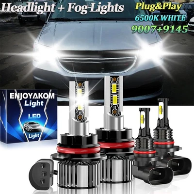 For Dodge Grand Caravan 2005-2007 LED Headlight+ Fog Light Bulbs Kit Combo White - Image 1 of 4