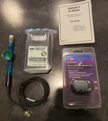 American Marine Pinpoint pH Monitor + probe and new digital thermometer - Image 1 of 4