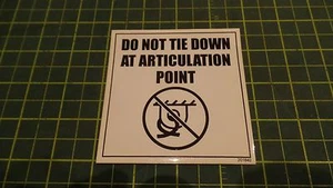 SUPERPAC ARTICULATION TIE DOWN WARNING DECAL STICKER SP201840, 201840, N.O.S - Picture 1 of 6