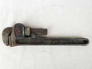 Vtg Erie Tool Works 10" Pipemaster Pipe Wrench w/Red Logo - Picture 1 of 2