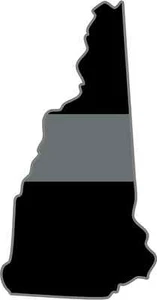 4" New Hampshire NH State Thin SILVER Line Corrections Guard Decal Sticker  - Bild 1 von 1