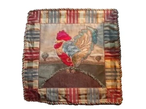 Par de fundas de almohada de gallo rojo animal de granja abuela país - Imagen 1 de 5