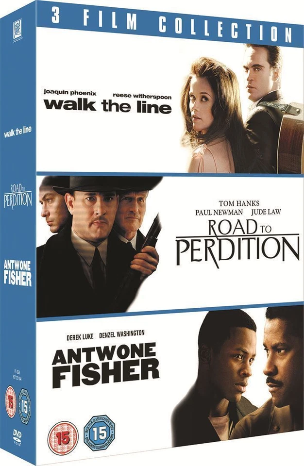 Antwone Fisher Walk The Line Road To Perdition Triple DVD Tom Hanks Denzel - Image 1 of 1