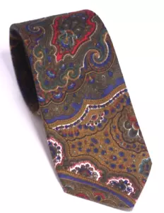 Vintage Polo Ralph Lauren Mens Italian Wool Tie Paisley USA Made Neck Tie - Picture 1 of 20