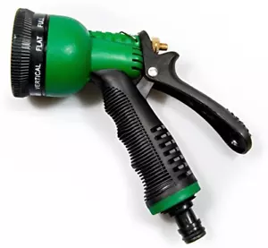 8 Function Spray Nozzle - Water Hose Gun Multi Pattern Garden Adjustable Mist - Picture 1 of 8