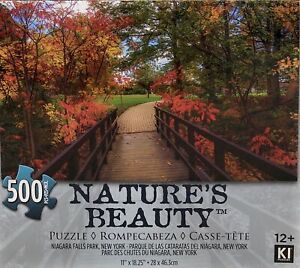 Natures Beauty Niagara Falls Park Garden Scenery 500 Piece Jigsaw Puzzle Autumn