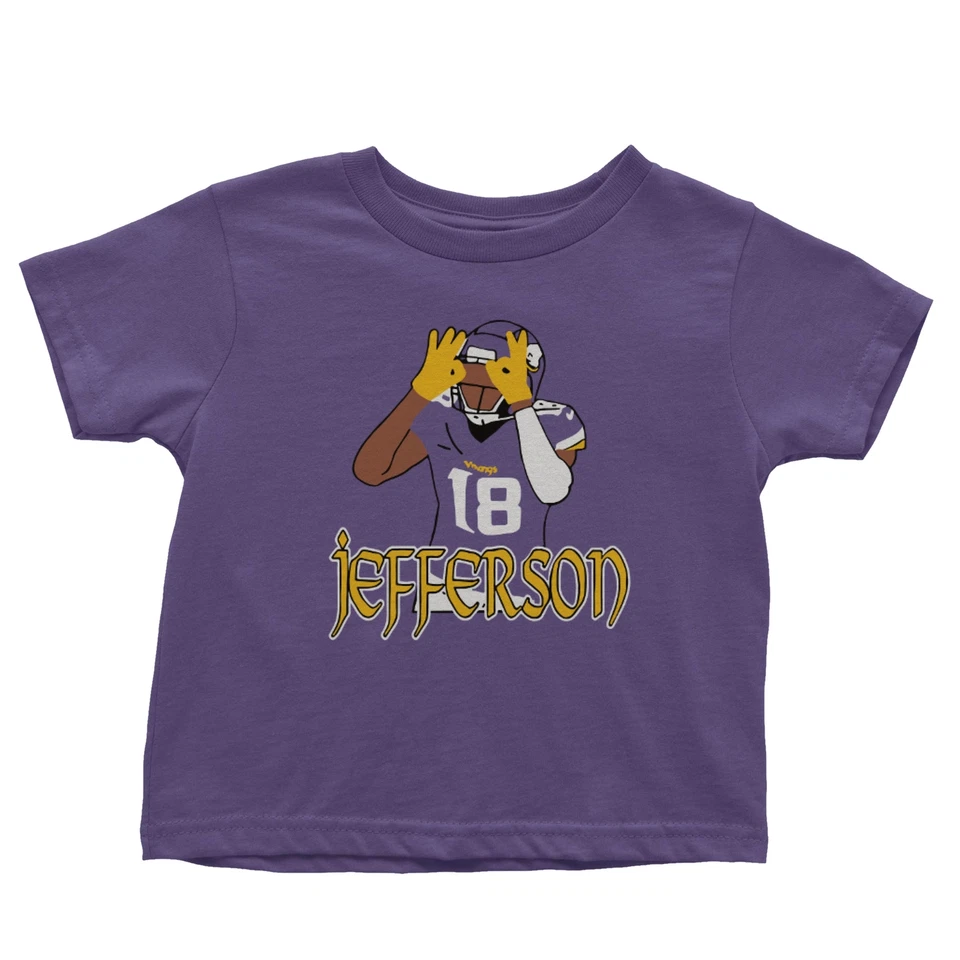 Camiseta Justin Jefferson Minnesota Vikings receptor ancho foto regalo niño pequeño Foto 1 de 1