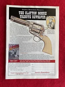Vintage 1998 Print Ad Clayton Moore Tribute Revolver Commemorative Advertisement - Picture 1 of 7