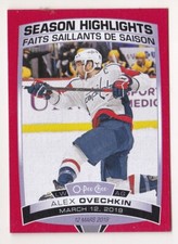 19-20 OPC Alex Ovechkin RED BORDER BLANK BACK Season Highlights O-Pee-Chee 2019