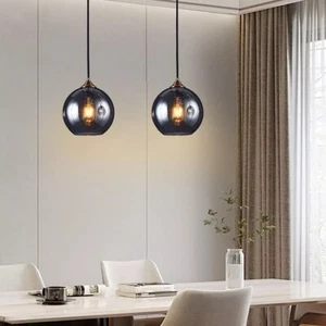 Pendant Light Glass Retro Ceiling Hanging Lampshade Vintage Style Kitchen Island - Picture 1 of 14