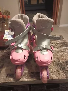 Chicago Skates Training Inline Skate Size J10-J13 Pink Purple Girls Good Cond - Picture 1 of 6