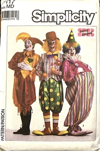 7117 Simplicity SEWING Pattern Clown Hobo Jester Costume Adult Medium - Picture 1 of 2
